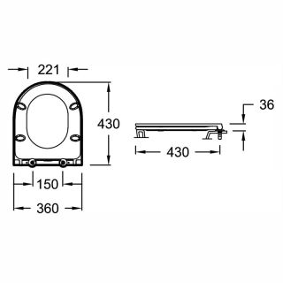 Крышка-сиденье Jacob Delafon Rodin+ E23280-00 с микролифтом